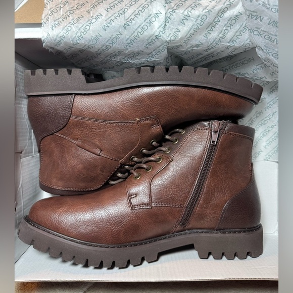 Nick Graham Barkley Lace Up Ankle Boots 8.5